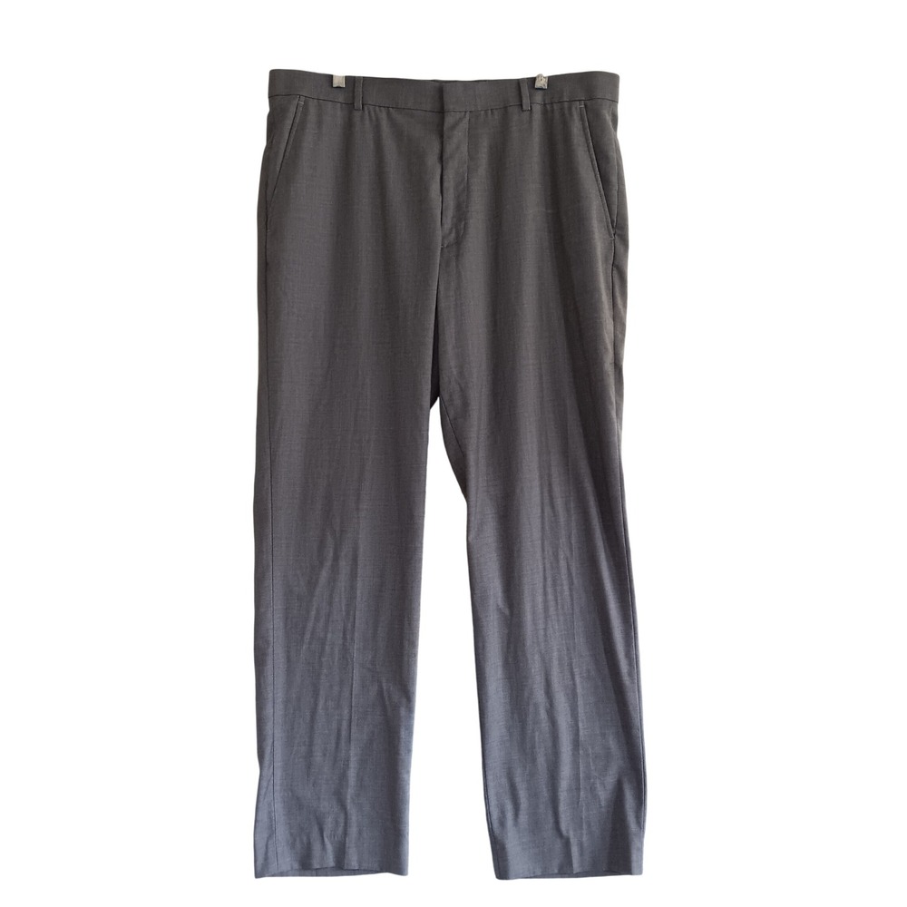 Stafford Dress Pants Mens 38x32 *39x32 Gray Classic Fit Easy Care Stretch